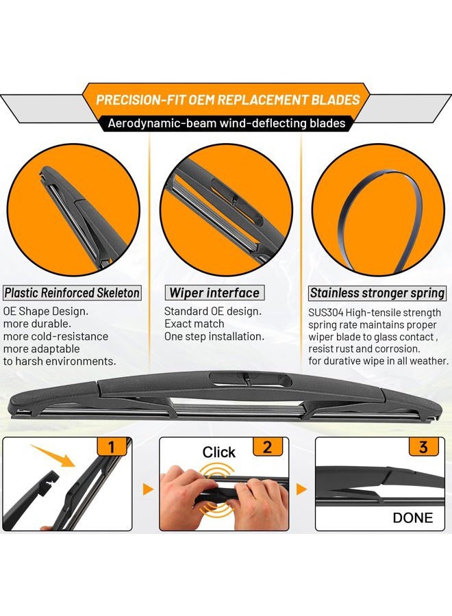 AUTOBOO شفاطات زجاج أمامي لسيارة فورد إيسكيب 2012 2011 2010 2009 2008 مع شفاط خلفي 20"+20"+12" معدات أصلية - I&L دبوس التثبيت (مجموعة من 3) - Image 5