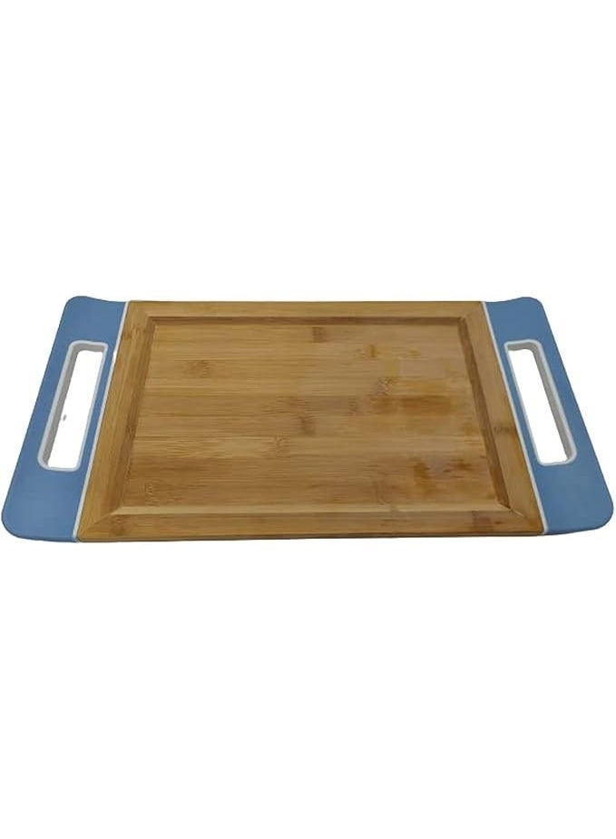 Service tray material bamboo/abs/tpr size 47.5 * 25.3 * 2.5 cm - Image 1