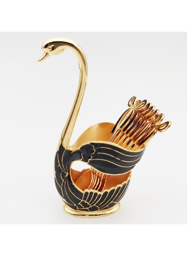 قاعدة الأوزّة المبدعة 6 قطع الحلوى ملعقة القهوة - Image 1