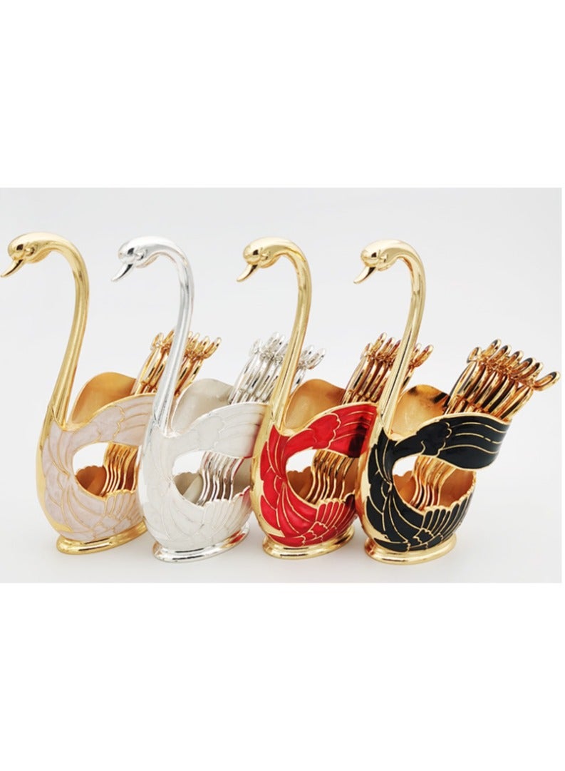 قاعدة الأوزّة المبدعة 6 قطع الحلوى ملعقة القهوة - Image 2