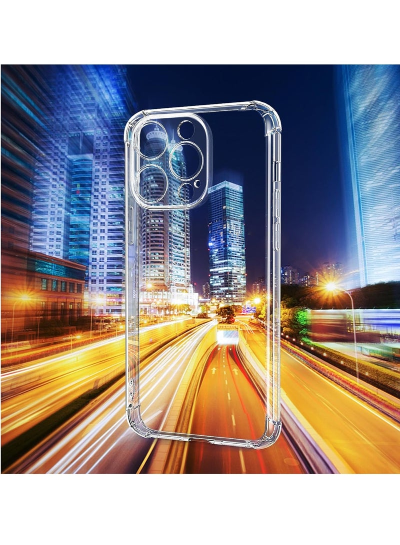 iPhone 15 Pro Max 3-in-1 Camera Cover – Clear Slim TPU Case with 2 Tempered Glass Screen Protectors, Shockproof and Anti-Scratch Silicone - Image 5