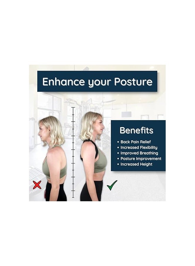 Generic UNBOUNDX Posture Corrector for Men and Women, Back Brace for Upper Back Spine, Clavicle Support, Back Straightener with adjustable and breathable Strap Invisible Under Clothing Unisex, Black  - Image 2