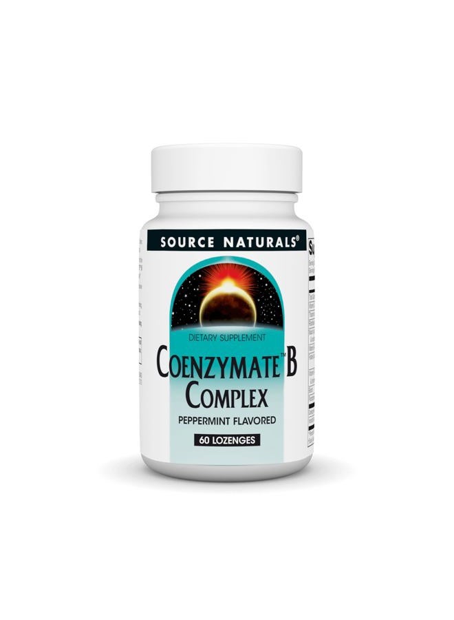 Source Naturals Coenzymate B Complex, Peppermint Flavor That Melts in Mouth - B Vitamins - 60 Lozenges - Image 1