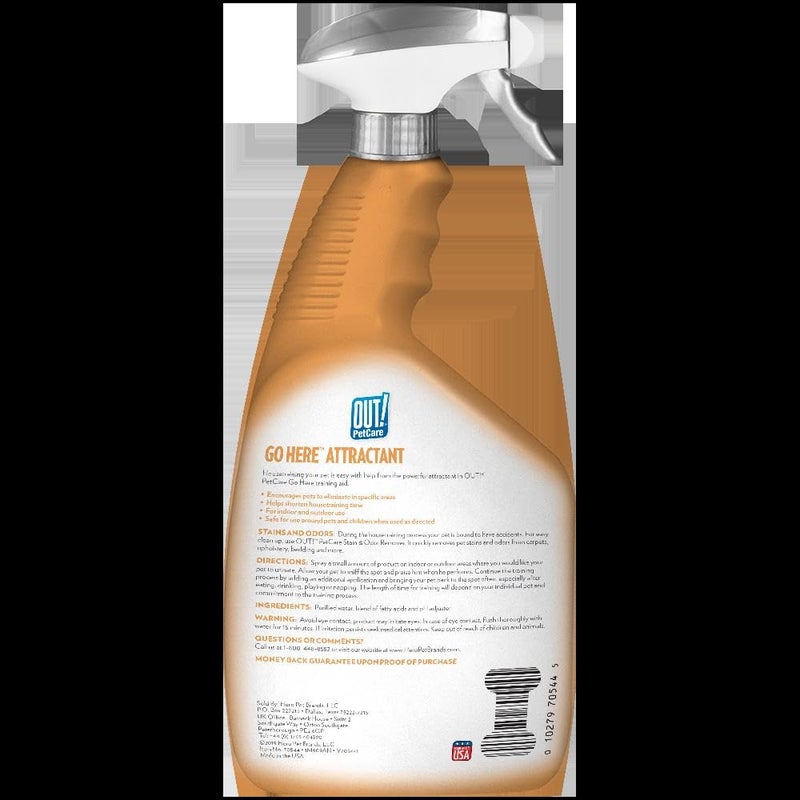 OUT! رذاذ جذب تدريب الكلاب والجراء على استخدام الحمام، آمن وفعال، أداة تدريب منزلية للداخل والخارج، 32 أونصة - Image 2