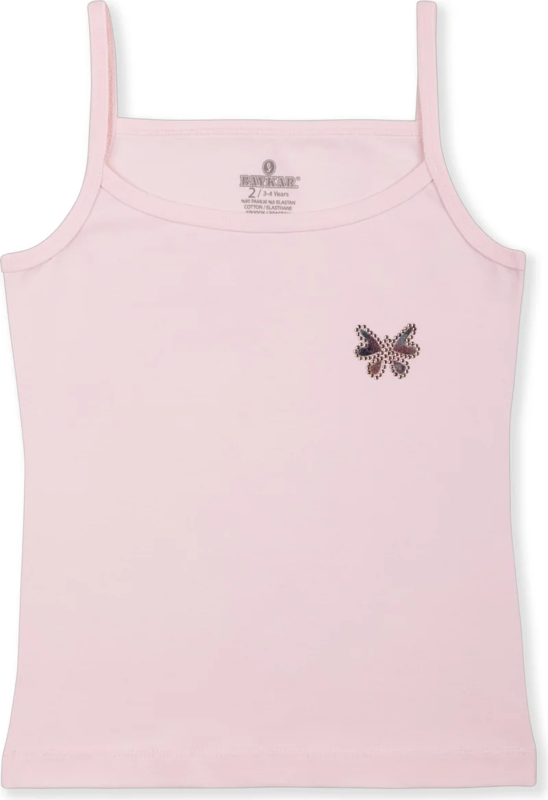 Baykar Girls Cotton Thin Strapped Stone Plain Undershirt 3-Pack 4376 Color