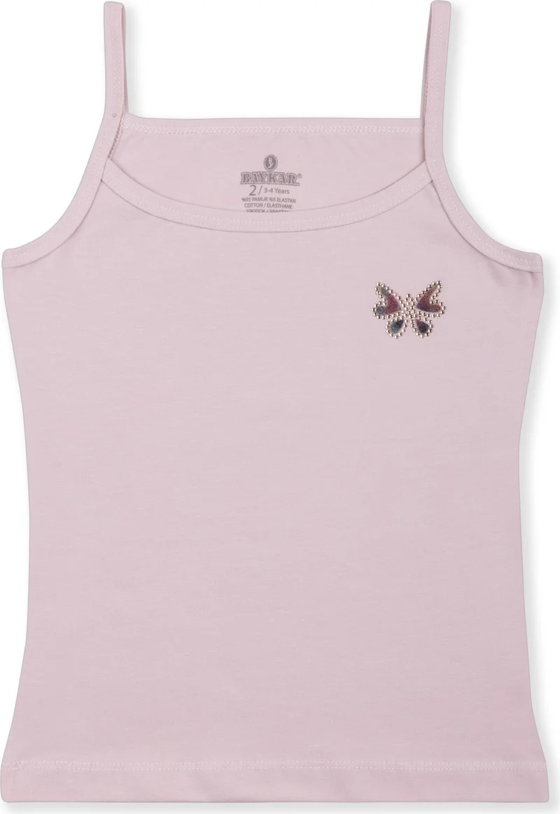 Baykar Girls Cotton Thin Strapped Stone Plain Undershirt 3-Pack 4376 Color
