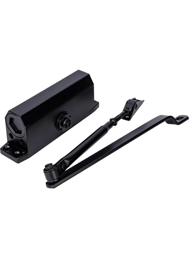 ماكينة إغلاق الأبواب الأوتوماتيكية – إغلاق أبواب ثقيل مع سرعة قابلة للتعديل لأبواب الداخلية والخارجية والمكاتب والمنازل (باللون الأسود) - Image 2