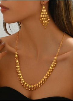 GOLDMAX 21k Gold Plated Necklace & Earrings Jewelry Set For Women  - Image 1