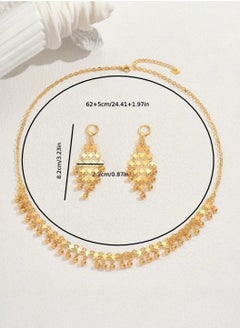 GOLDMAX 21k Gold Plated Necklace & Earrings Jewelry Set For Women  - Image 4