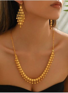 GOLDMAX 21k Gold Plated Necklace & Earrings Jewelry Set For Women  - Image 2