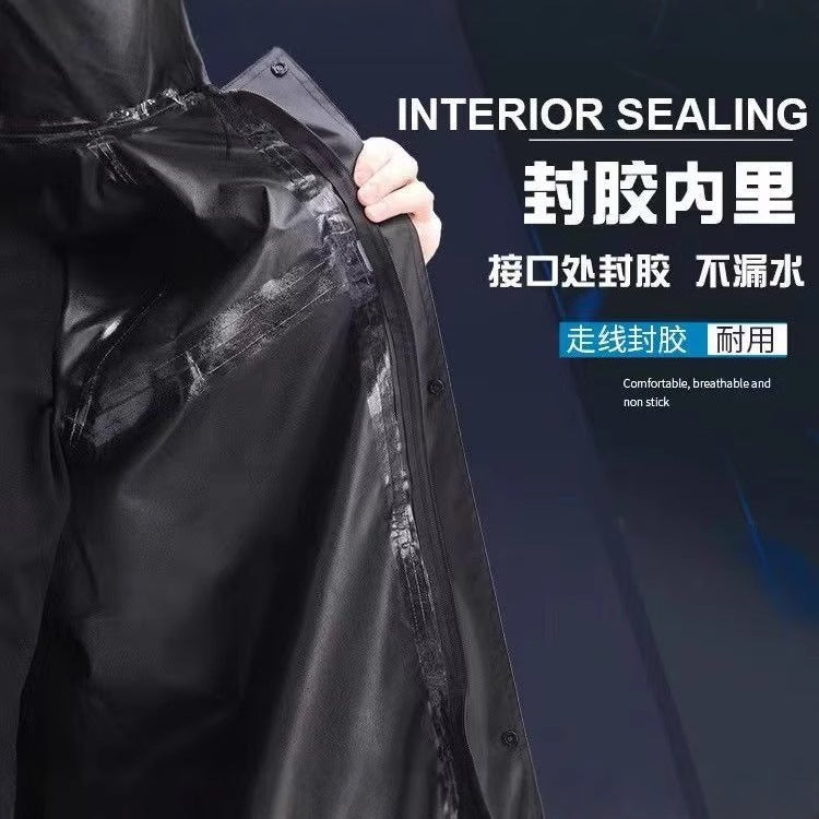 Long Raincoat Full-Body Anti-Rainstorm Adult Canvas Thickened Wear-Resistant Outdoor One-Piece Men'S Waterproof Rain Suit - Image 3