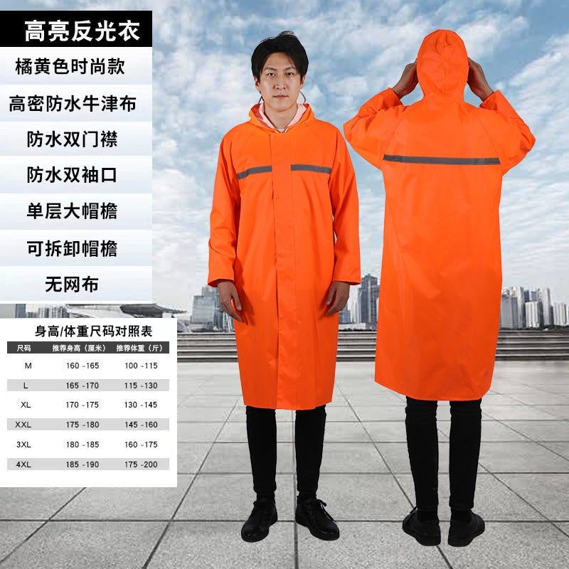 Long Raincoat Full-Body Anti-Rainstorm Adult Canvas Thickened Wear-Resistant Outdoor One-Piece Men'S Waterproof Rain Suit - Image 1