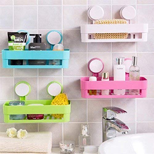 VDHJA Vdhja Plastic Glossy Finish Multipurpose Strong Magic Sticker Wall Storage Rack with Hook Multicolour Medium - Image 4