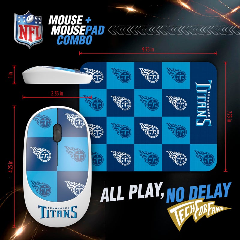 SOAR NFL Wireless Mouse and Mouse Pad- Checkered, Pittsburgh Steelers - Image 3