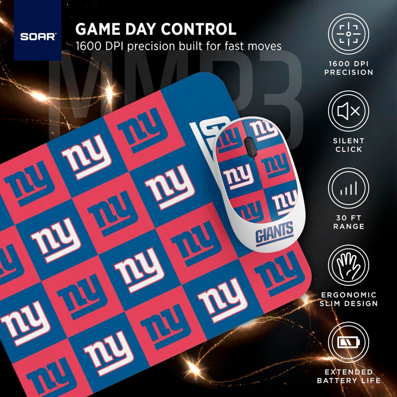 SOAR NFL Wireless Mouse and Mouse Pad- Checkered, Pittsburgh Steelers - Image 5