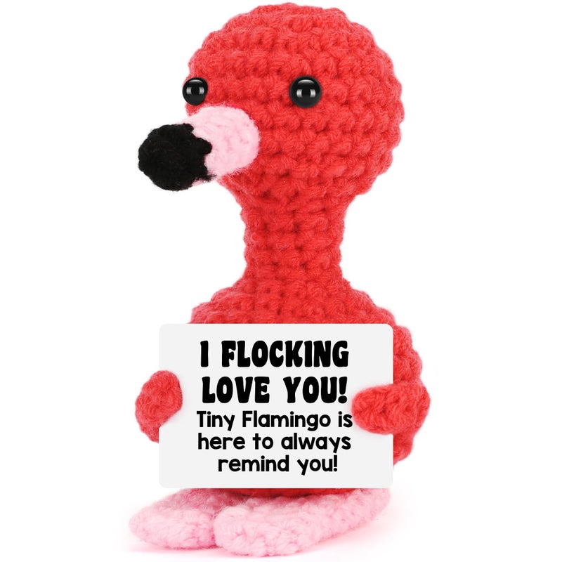 Valentines Day Her Gifts for Girlfriend Wife Anniversary Women Gifts Birthday I Love You Flamingo Romantic Gift for Couples Fiance Handmade Crochet Flamingo Lover Present from Boyfriend Husband