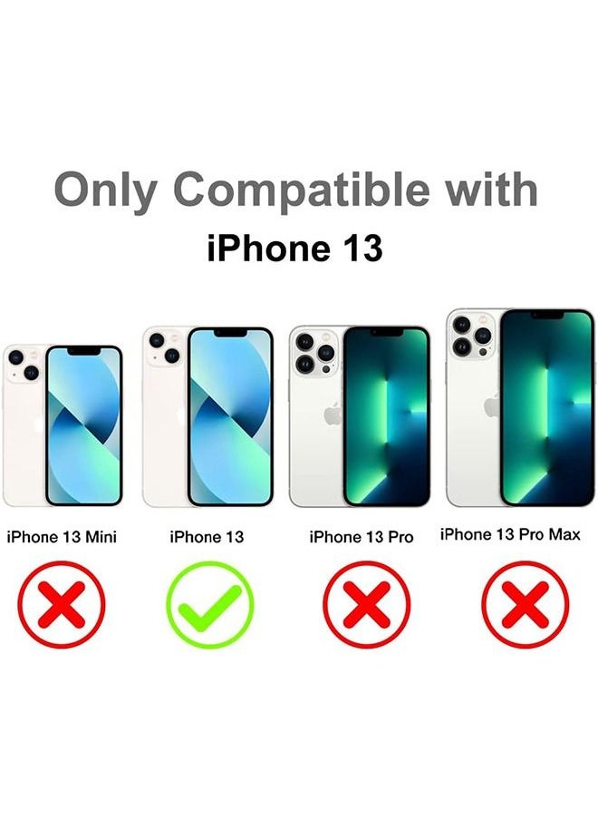 Ant - Compatible for iPhone 13 Case with Strap Luxury Love Heart Plating Gold Bumper Phone Cover Adjustable Hand Strap Stand Holder, Full Body Protective Shockproof Cases for Women - Black - Image 1