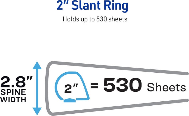 Avery Durable View 3 Ring Binder with 2 Inch Slant Rings - Dark Blue - Image 4