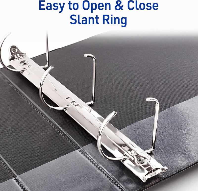 Avery Durable View 3 Ring Binder with 2 Inch Slant Rings - Dark Blue - Image 3