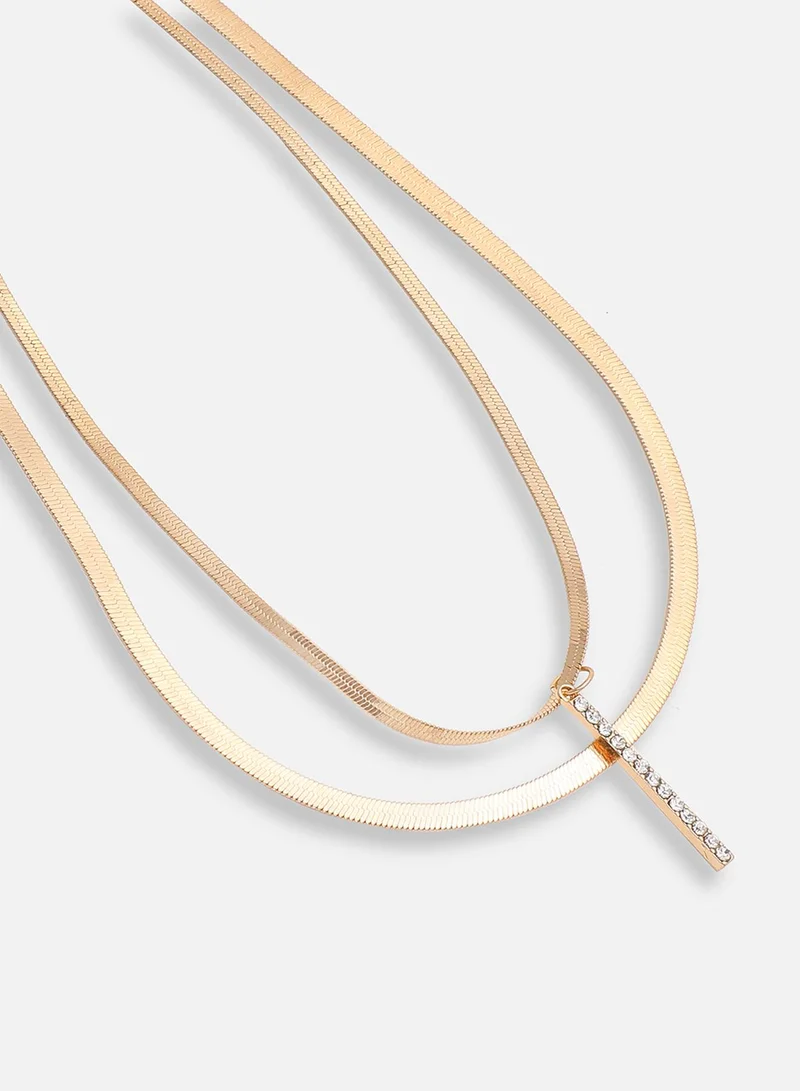 SOHI Casual Multi-Layer Artificial Necklace Jewellery