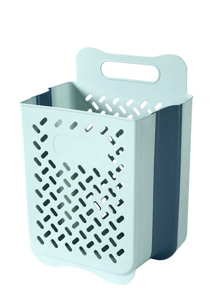 general Wall-mounted storage basket, portable laundry basket, home laundry basket, large storage basket, save bedroom space - Image 1