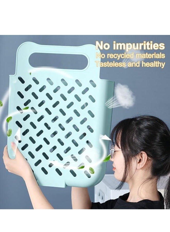 general Wall-mounted storage basket, portable laundry basket, home laundry basket, large storage basket, save bedroom space - Image 2