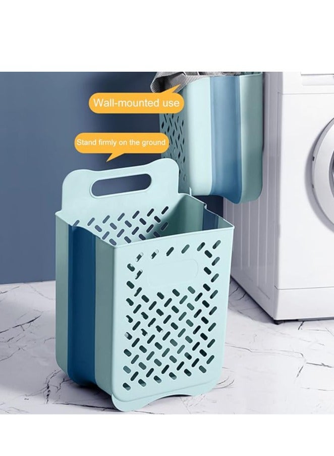 general Wall-mounted storage basket, portable laundry basket, home laundry basket, large storage basket, save bedroom space - Image 3