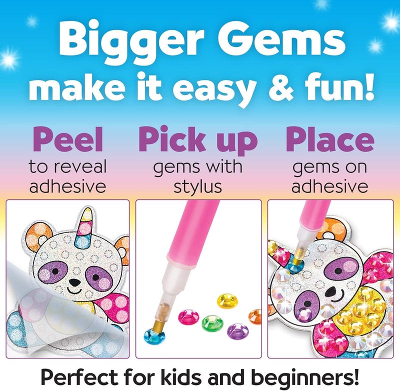 Creativity for Kids Big Gem Diamond Painting Kit - Create Your Own Magical Stickers and Suncatchers - Diamond Art for Kids - Image 2