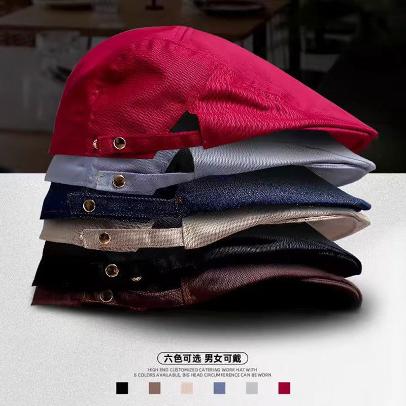 Chef'S Hat Baking Pot Restaurant Kitchen Work Beret Catering Waiters Men And Women Prevent Hair Falling - Image 3