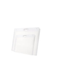 2 Pack Art Portfolio Bag, Waterproof Portfolio Folder for Artwork,Transparent Art Portfolio Container ,Suitable for Large Posters, Poster Board (22.44x17.32'' and 17.32x13.22'')