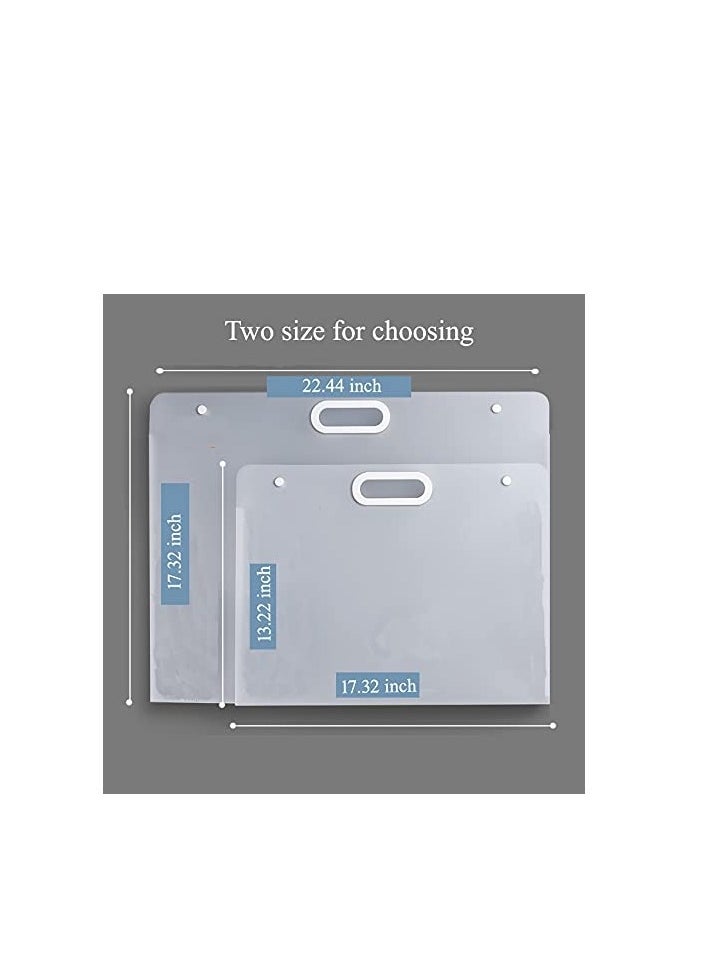Excefore - 2 Pack Art Portfolio Bag, Waterproof Portfolio Folder for Artwork,Transparent Art Portfolio Container ,Suitable for Large Posters, Poster Board (22.44x17.32'' and 17.32x13.22'') - Image 1