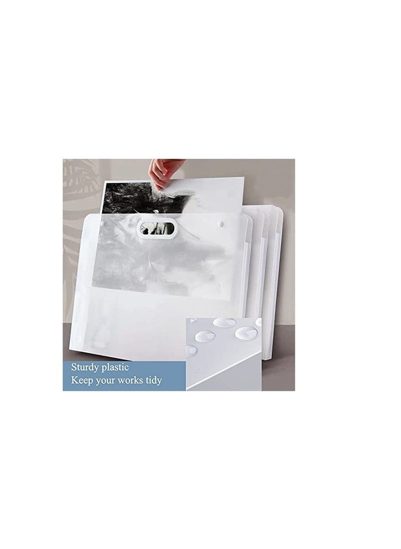 Excefore - 2 Pack Art Portfolio Bag, Waterproof Portfolio Folder for Artwork,Transparent Art Portfolio Container ,Suitable for Large Posters, Poster Board (22.44x17.32'' and 17.32x13.22'') - Image 1