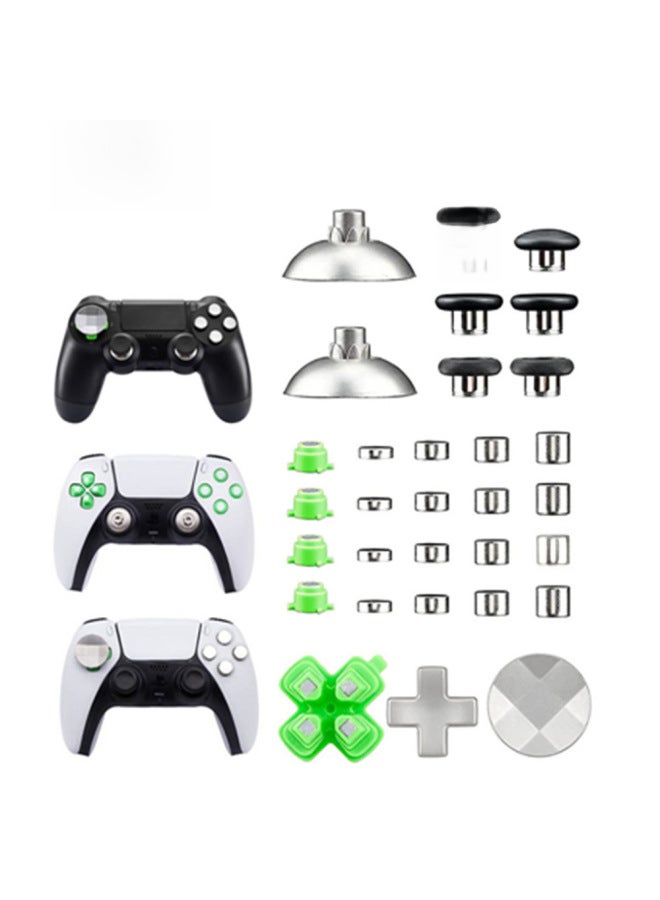 Suitable For PS4 Handle Metal Button Mushroom Head Magnetic Base PS5 Handle ABXY Cross Key Accessories Set-Product Color:PS4 Rocker Set (8 Pieces)  - Image 2