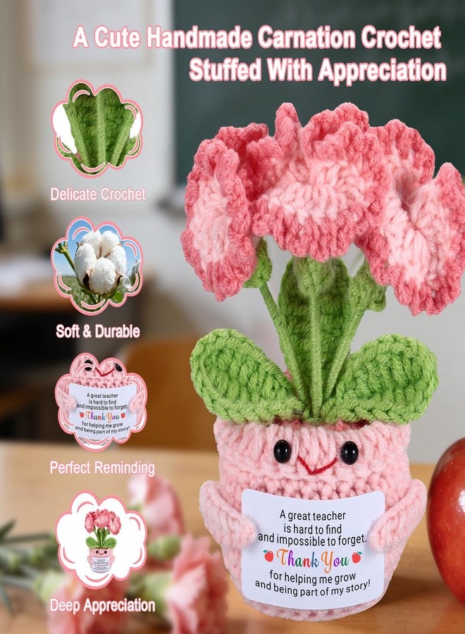 NUBARKO Teacher Appreciation Gifts for Women Men - Teacher Appreciation Thank You Flower Crochet Retirement Gifts for Woman Man, End of Year Daycare Music Teacher Gifts for Women Men Christmas Valentines Gift - Image 4