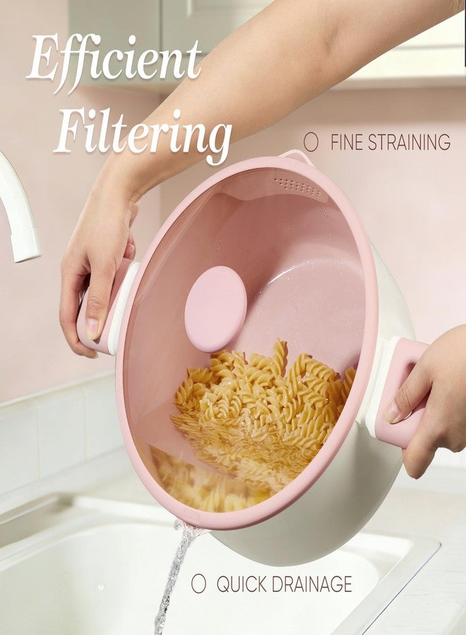 كاروت طقم أواني طهي كاروت من السيراميك غير اللاصق، 3 قطع، سعة 7 كوارت، وعاء شوربة غير لاصق مع غطاء، وعاء طهي سهل التنظيف للغاية غير لاصق مع ملعقة سيليكون بالكامل، خالٍ من حمض البيرفلوروكتانويك، لون وردي - Image 4