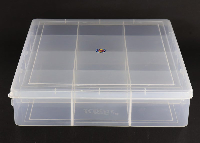 NMII Multipurpose Plastic Storage Box with Partitions | Transparent Organizer with Secure Lid | Ideal for Stationery, Craft Supplies, Tools, and Jewellery, Accessories | Lightweight-(9 Partitions) - Image 4