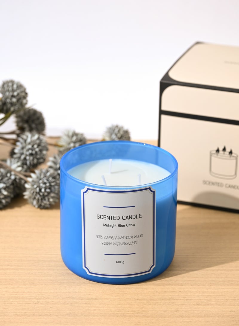 أولييرو شمعة معطرة برائحة الحمضيات الزرقاء الداكنة - Image 1