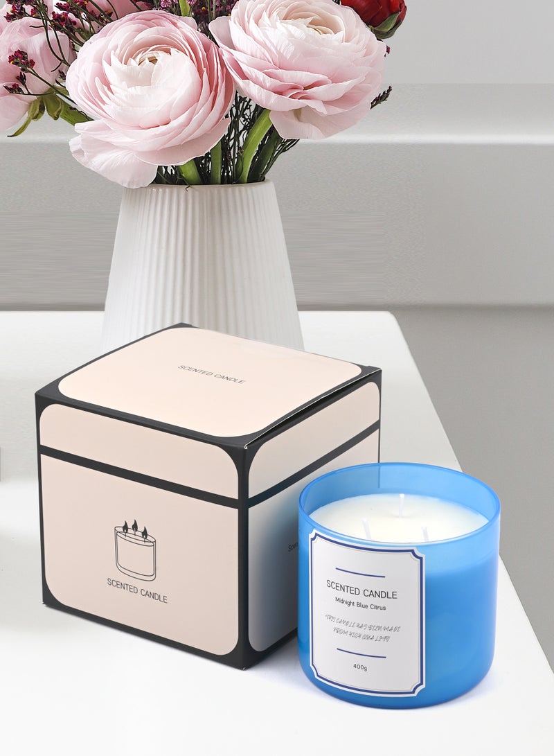 أولييرو شمعة معطرة برائحة الحمضيات الزرقاء الداكنة - Image 4