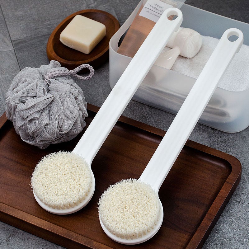 A Generation Of Hair Bath Brush Bath Brush Bath Brush Rub Back Brush Body Unprinted Japanese Long Handle Soft Brush Bathroom Supplies - Image 3