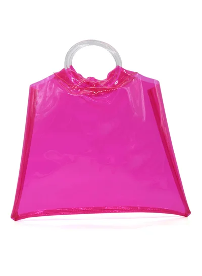 London Rag Fuchsia Premium tote bag with round handles