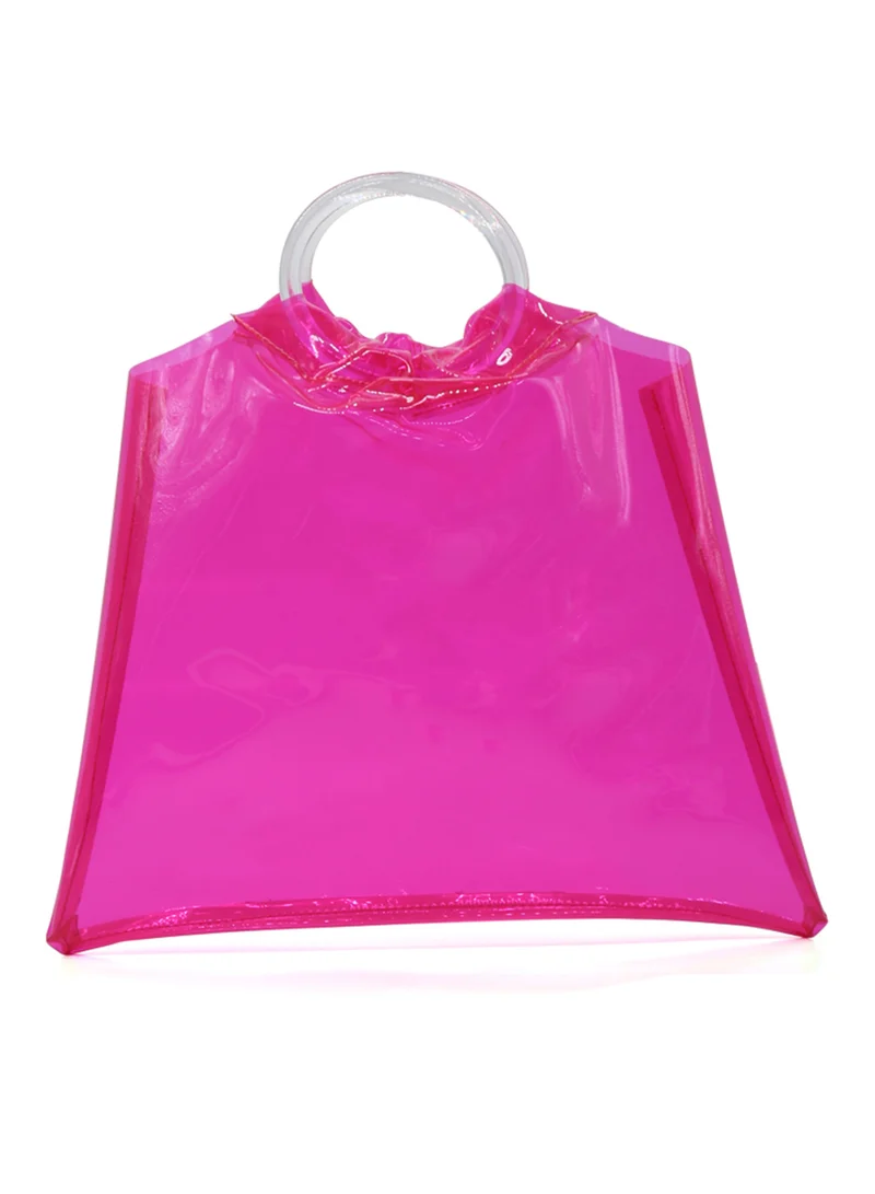 London Rag Fuchsia Premium tote bag with round handles