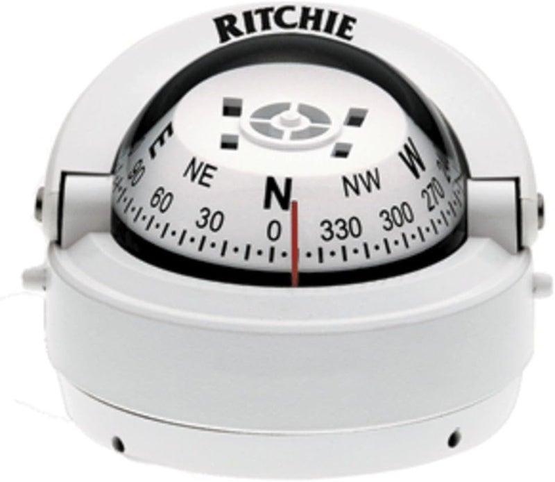 S-53W Explorer Compass - Surface Mount - White Marine , Boating Equipment