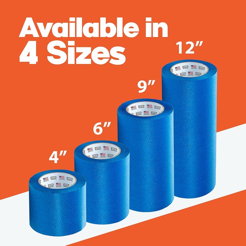TAPIX Wide Blue Painters Tape, 12 inch x 60 Yards, 3D Printing Tape, Easy Clean Removal up to 21 Days, Masking Tape - Image 2