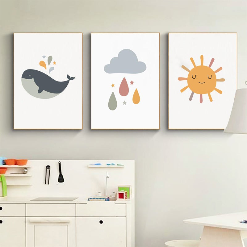 E-Commerce Selling Living Room Decorative Painting Frameless Painting Sun Moon Pattern Painting Entrance Corridor Mural - Image 4