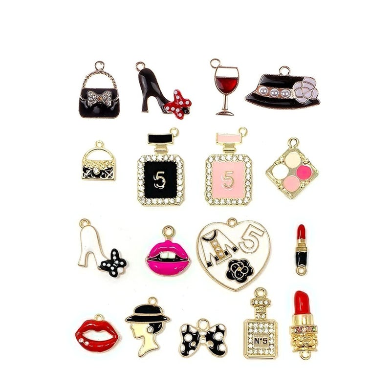 Zikra 17 Pack Leather Sandals Shoe Accessory Shiny Jewelry, Luxury Fashion Rhinestone Shoe Jewelry Accessory for Women Girls - Image 1