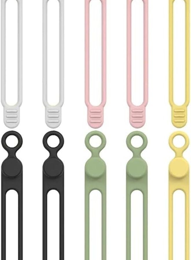 White Silicone Cable Clips 30PCS Cord Organizer Straps For Earphone Charger Fastening - Image 2