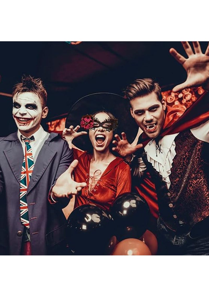 عام قناع دانتيل للنساء قناع تنكري مع أحجار الراين على شكل زهرة حمراء قناع دانتيل غامض لحفلات التنكر وحفلات الكرنفال وحفلات البندقية - Image 4