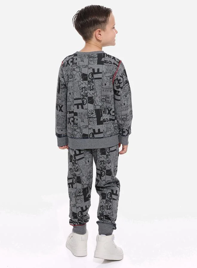 victor and jane victor and jane All-Over Printed Sweatshirt and Joggers Set