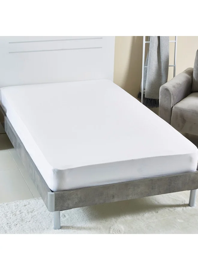 Home Box Ballina Solid Cotton Twin Fitted Sheet 200 x 33 x 120 cm