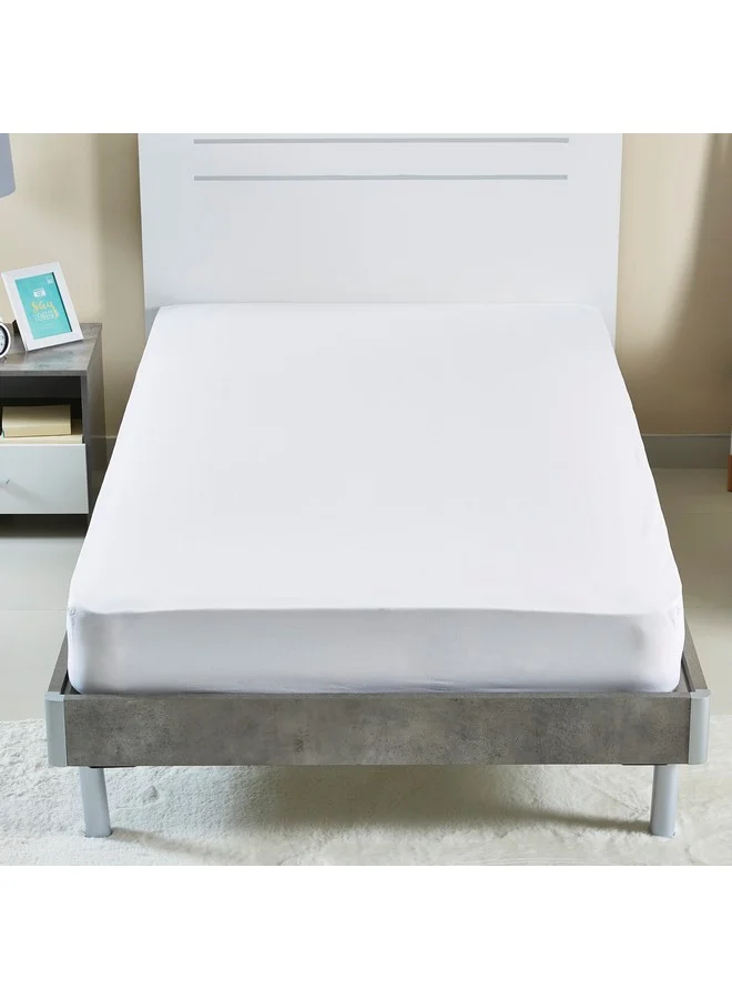Home Box Ballina Solid Cotton Twin Fitted Sheet 200 x 33 x 120 cm